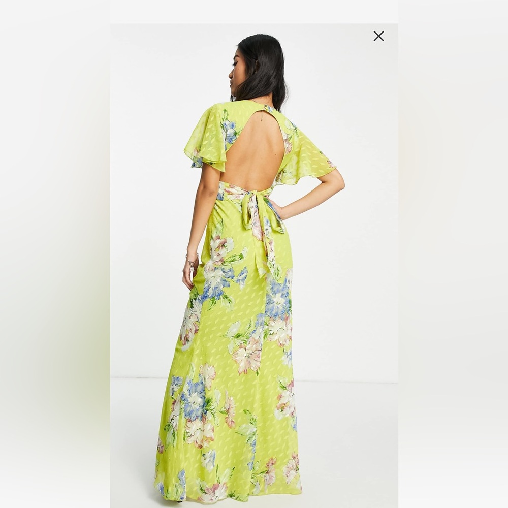 Floral Green Maxi Dress - Picture 2 of 8